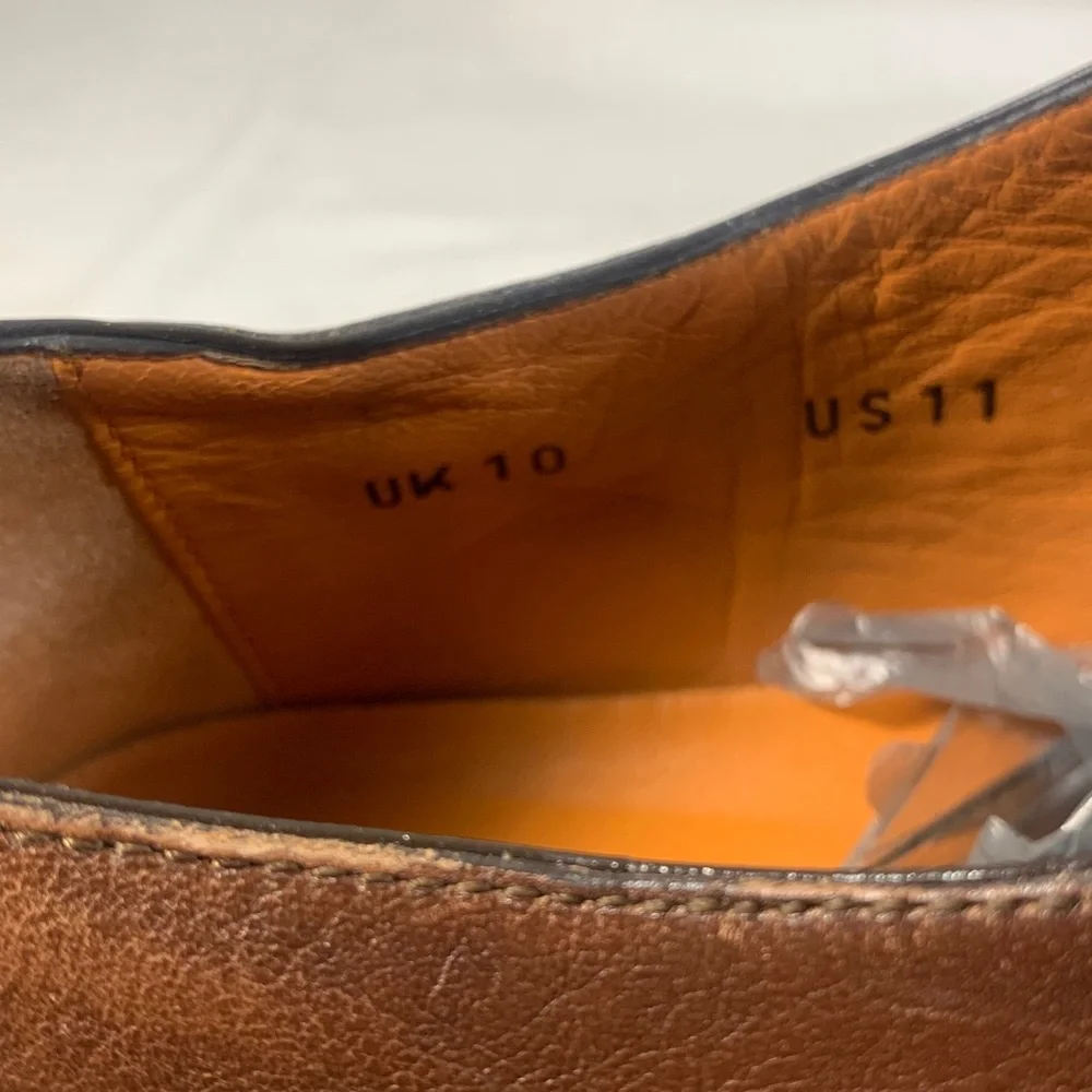 Santoni Doyle Brown Leather Men's Shoes
